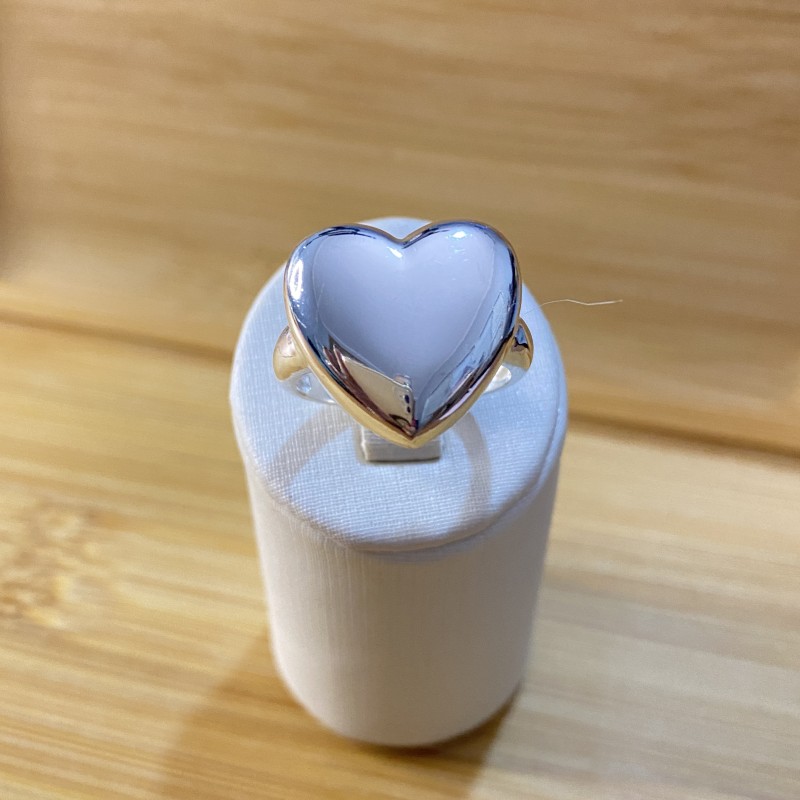 Anel Coração Esculpido — Prata 925 (todo prata, alto brilho)