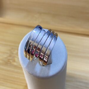 Anel 3 Aros Juntos - Prata 925 -  Largo e Poderoso