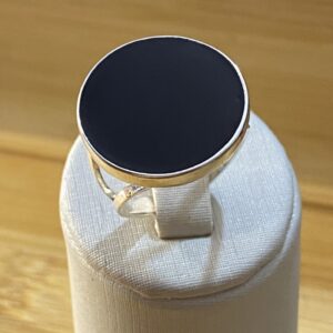 Alternative view of Anel com Pastilha de Ônix 20 mm — Prata 925