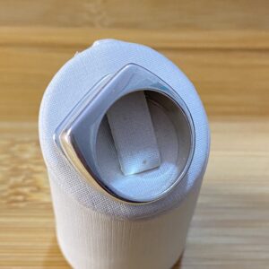 Alternative view of Anel Sinete Retangular com Bordas em Destaque — Prata 925 - Número 19