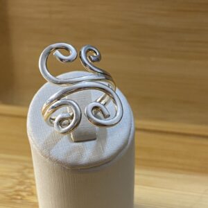 Anel Arabesco Espiral — Prata 925 - Tam 21