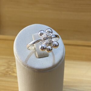 Anel Cacho de Bolinhas — Prata 925