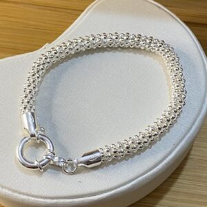 Pulseira Pipocão com Fecho Bóia – Prata 925 – 19 cm