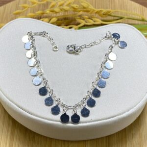 Pulseira com 20 Medalhinhas - Prata 925 - Tam 19 cm