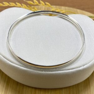 Bracelete de Argola - Prata 925 - Mod4 - Aro 0,011mm - Tamanho 6,5 cm Diâmetro