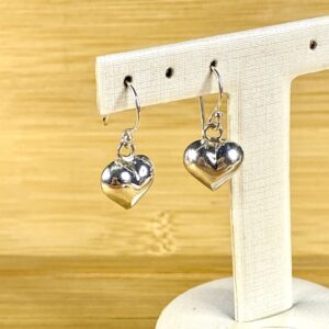 Brinco de Anzol com Coração - Prata 925