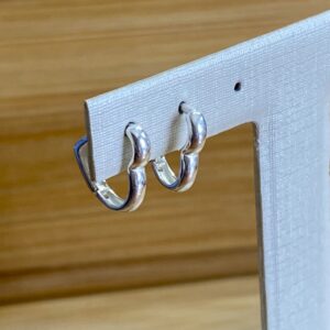 Alternative view of Brinco de Click no formato de Coração - Prata 925 - Tam 1cm