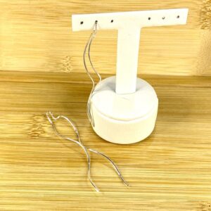 Alternative view of Brinco Duplo com Linhas Onduladas - Prata 925