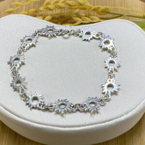 Pulseira Sol - Prata 925 - Tam 18 cm