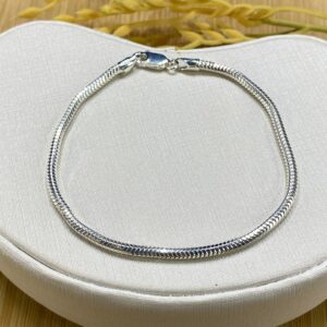 Pulseira Rabo de Rato - Prata 925 - Tam 18 cm