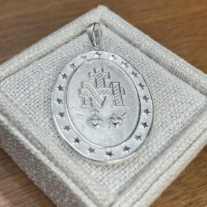 Alternative view of Medalha [Prata 925] Milagrosa de Proteção Divina - 5 cm