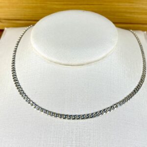 Corrente Achatada – Prata 925 – 40 cm