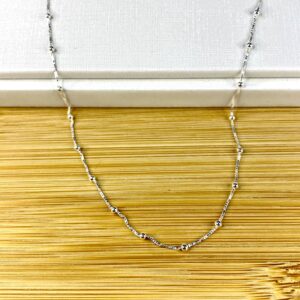 Corrente Veneziana com Bolinha - Prata 925 - 40 cm