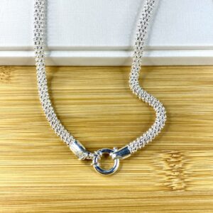 Alternative view of Corrente Pipocão com Fecho Bóia – Prata 925 – 45 cm