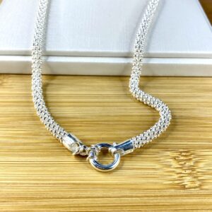 Corrente Pipocão com Fecho Bóia – Prata 925 – 45 cm