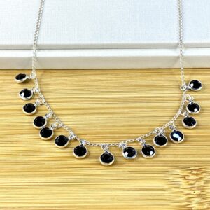 Chocker com Pingentes de Ônix – 40 cm