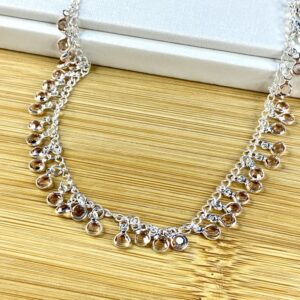 Chocker com Pingentes de Zircônia Âmbar – 40 cm