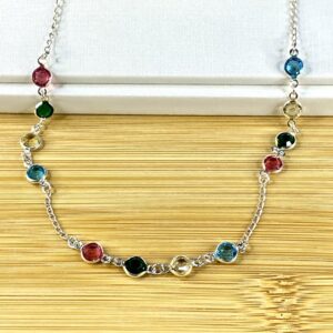 Corrente com Zircônias Coloridas – 45 cm