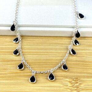 Chocker com Gotas de Ônix – 40 cm