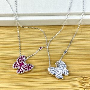 Alternative view of Chocker com Borboletas de Zircônias – Pink ou Cristal