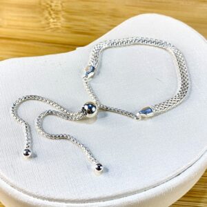 Pulseira Pipoca Achatada Ajustável – Prata 925