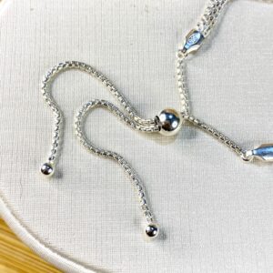 Alternative view of Pulseira Pipoca Achatada Ajustável – Prata 925