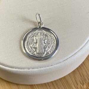 Pingente Medalha São Bento - Prata 925 - 2cm