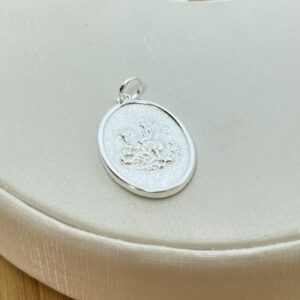 Alternative view of Pingente São Jorge - Prata 925 – 2cm