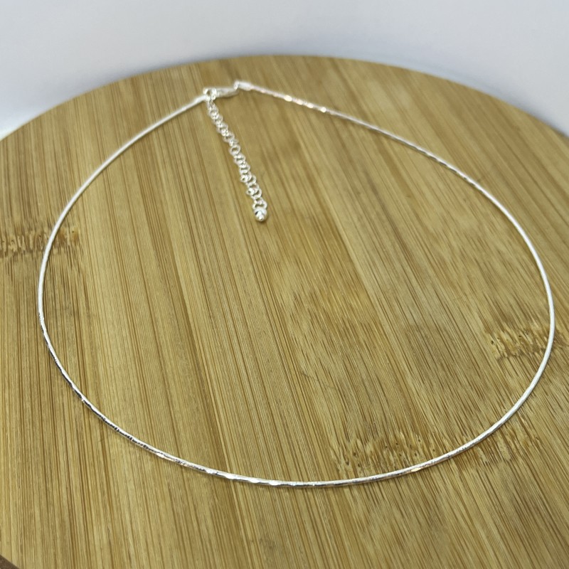 Aro Flexível com Fecho e Extensor - Prata 925