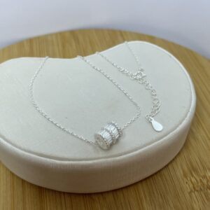 Gargantilha Tamborzinho Cravejado – Prata 925