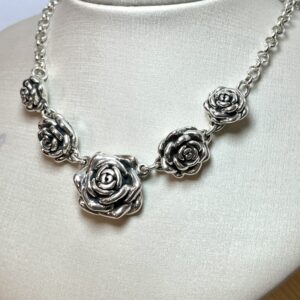 Alternative view of Gargantilha Flores – Prata 925 - 40 cm