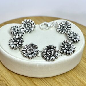 Alternative view of Pulseira de Girassol em Eletroformação – Prata 925 - 20 cm