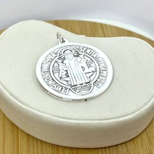 Pingente São Bento Eletroformação – Prata 925  - 5 cm