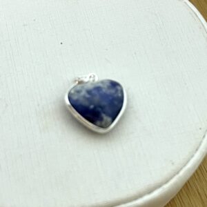Pingente Coração de Sodalita – Prata 925