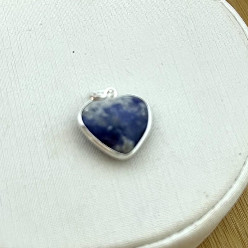 Pingente Coração de Sodalita – Prata 925