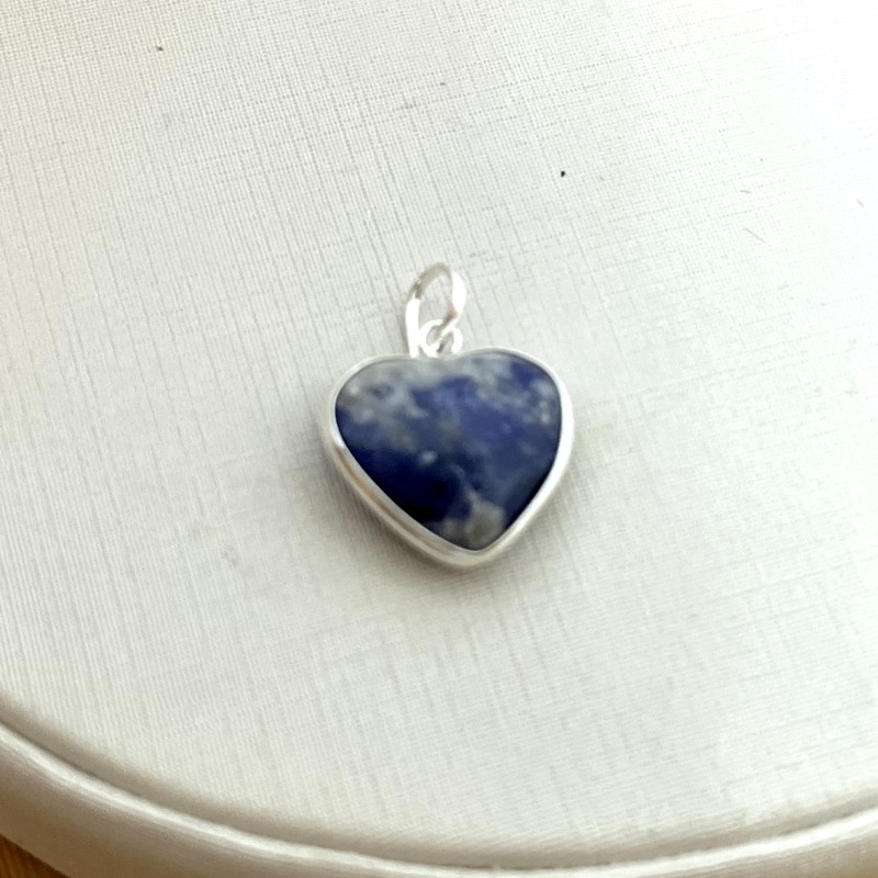 Pingente Coração de Sodalita – Prata 925 - Imagem 2