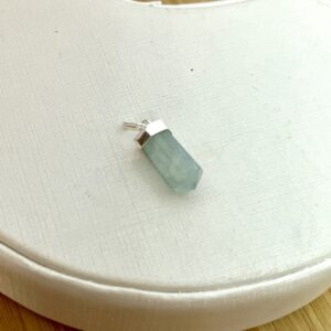 Pingente Ponteira Água Marinha P  – Prata 925