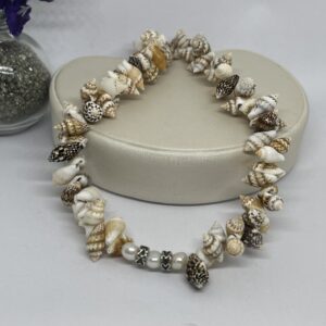 Chocker Conchas e Pérolas - Prata 925 - Tam 40 cm