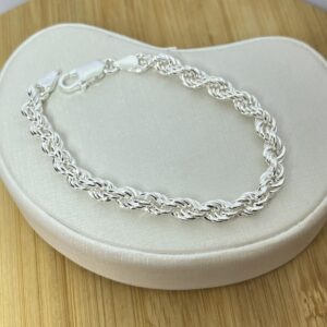 Pulseira Cordão Baiano em Prata 925 - Tam 19 cm