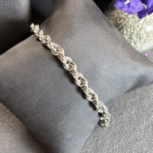 [Aço Inox] Pulseira Cordão Baiano 6mm - Tam 21 cm