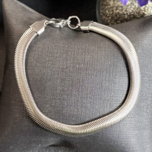 [Aço Inox] Pulseira Flexível de Malha - Espessuras de 5 e 6mm - Tam 19 cm