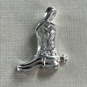 Pingente Bota Country - Prata 925 Tam 2 cm