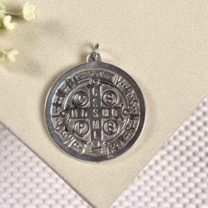 Prata 925 | Medalha São Bento | Eletroformação | 4,5cm