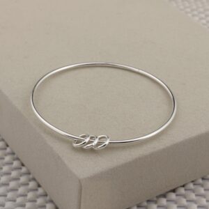 Prata 925 | Bracelete Argola | Fio com argolinhas | 6,5cm diâmetro